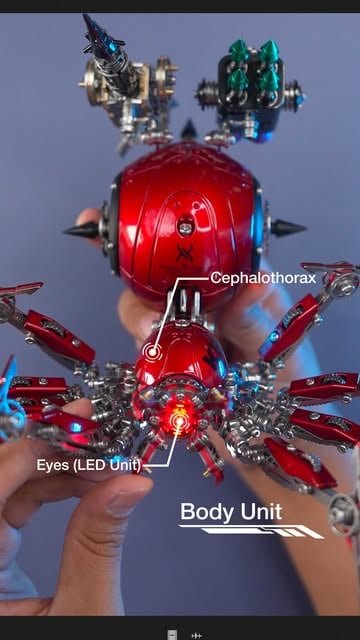 Mecha Spider Build Body Unit #satisfying #asmr #bhobby #modelkit #metaltoys #stirlingkit #speedbuild #figura #mechanicalspider #fyp #foryou #beatbuilding #toybuilder #toysasmr #toycollector #mechaspider #spiderfigure #battlespider #warspider #ironspider