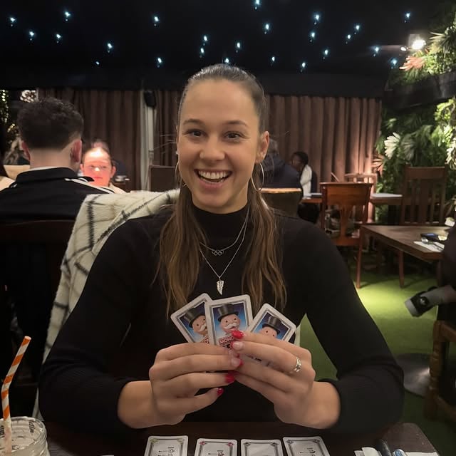 Finding the little joys in a Loughborough winter ✨ - Lots of monopoly deal 🃏- Games nights 🤗 - Shooting in 0 degrees 🥶 - Indy and Dora 🥺 @tammybeau - Money in the bank with training 💪🏼- Fire pits and toasty marshmallows 🔥- Clay Club 🎨 - High Tea and scones 🫖 - Squad⚡️@tomjamesgale living out his HSM dream - Coming home to these 💐 by @livi_mctaggart_pv