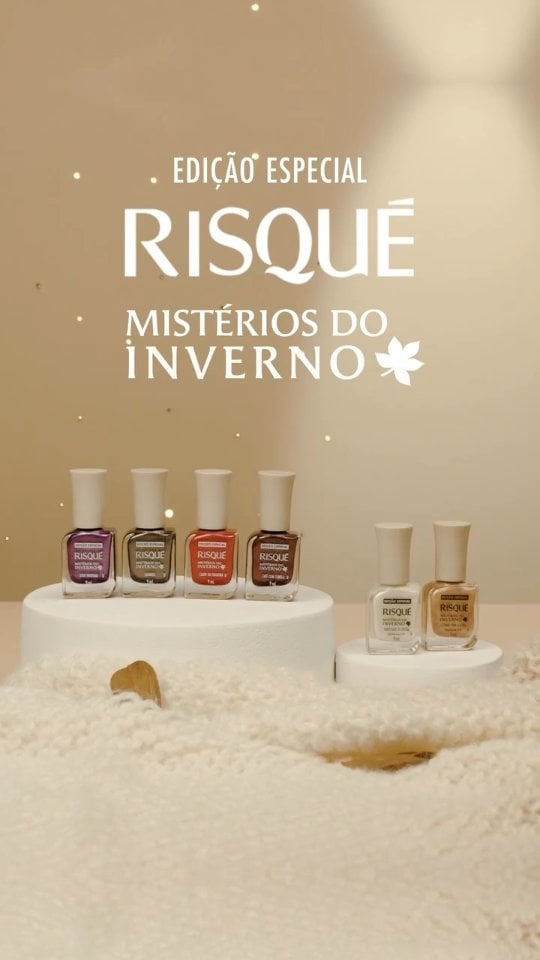 Preparados para garantir as cores que vão te acompanhar na temporada mais charmosa desse ano? ❄️✨A nova coleção Mistérios do Inverno chegou para aquecer os momentos (e os looks) da estação.Já disponível na @lojacoty!#EsmaltesRisqué #TaNasNossasMãos #MistériosDoInverno by @risqueoficial