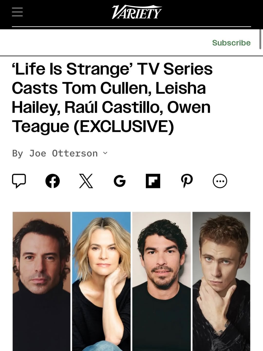 So excited to be entering this beautiful world. The scripts are extraordinary, hopefully we do them justice @amazonmgmstudios by @tom_cullen