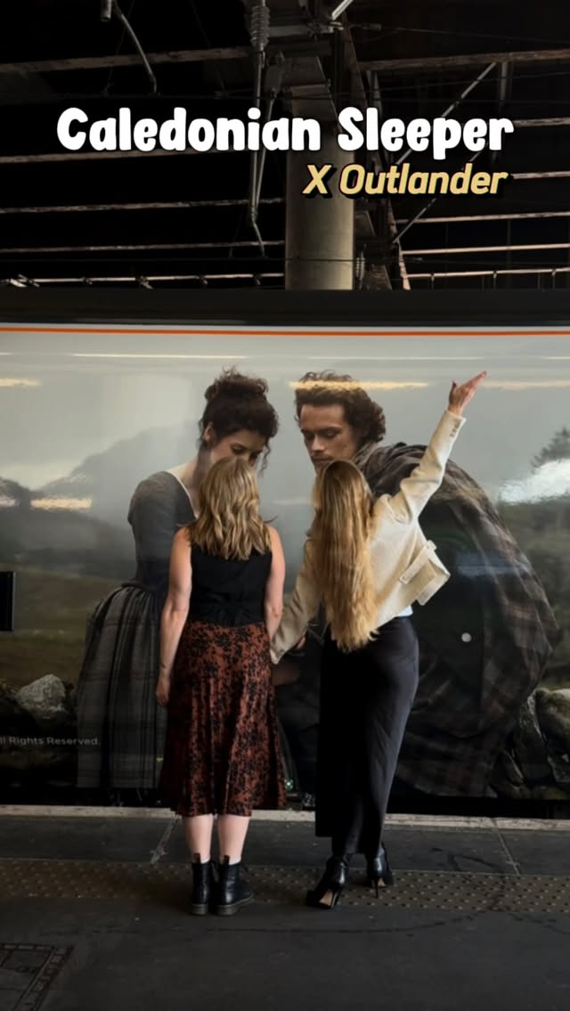 The brand new Caledonian Sleeper X Outlander train wrap is here! Featuring iconic moments from the series, you can travel overnight to Scotland in style while enjoying Sassenach minis and Sassenach-infused dishes onboard from @samheughan’s brand, @sassenachspirits. Unfortunately the train won’t take you back in time, but it will take you up to Scotland to visit all of the Outlander film locations!Thank you to @caledoniansleeper @visitscotland @sonypicturestv @whatjohndoesays for giving us a sneak peak of the new train. We’re already planning our next trip! #caledoniansleeper #outlander #sassenachspirits #samheughan #outlanderfans by @caledoniansleeper