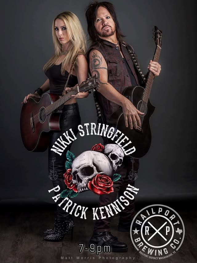 Oh hey there, DFW!!! 💥🎸We’ve got a special hometown acoustic show at @railportbrewing in Waxahachie TOMORROW (05/29) from 7-9pm! Completely different setlist, and a few new surprise songs.. we can’t wait!! As always, no cover! All of our merch/proceeds will be going to our new little Bella 😻 by @nikki_stringfield