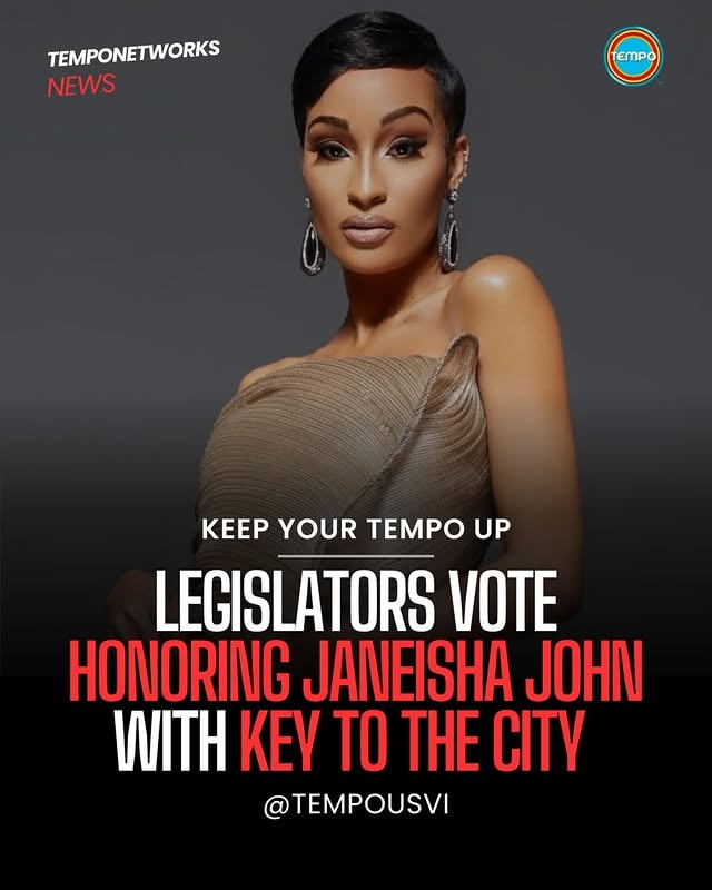 The Legislature voted in favor of honoring Janeisha John @janeisha_missvi with a commemorative key to the city and permanent plaque, recognizing her contributions, leadership, and impact on the community.The measure, which received strong support during the legislative session, celebrates John’s continued dedication to advocacy, public engagement, and representation of the Virgin Islands on both local and national platforms. Supporters of the legislation described the recognition as a tribute to her accomplishments and the positive example she has set for young Virgin Islanders.Officials noted that the permanent plaque will serve as a lasting symbol of appreciation for her service and influence, while the ceremonial key to the city reflects the community’s gratitude and respect.Several lawmakers spoke during deliberations, emphasizing the importance of acknowledging individuals whose work uplifts the territory and inspires future generations. The resolution marks a significant public honor and adds Janeisha John to a distinguished group of individuals recognized for exceptional contributions to the community.A formal presentation ceremony is expected to be announced at a later date. by @janeisha_missvi