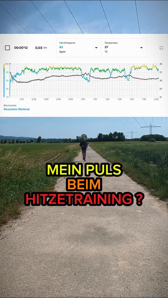 Mein Puls beim Hitzetraining ?#laufen #schwarzwald #ultramarathon #sommer by @danny_run