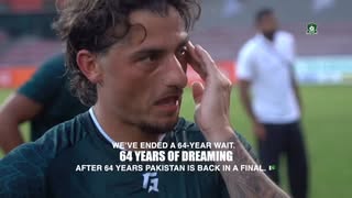 WE’VE ENDED A 64-YEAR WAIT.

64 YEARS OF WAITING.
64 YEARS OF BELIEVING.
64 YEARS OF DREAMING.

AFTER 64 YEARS PAKISTAN IS BACK IN A FINAL. 🇵🇰