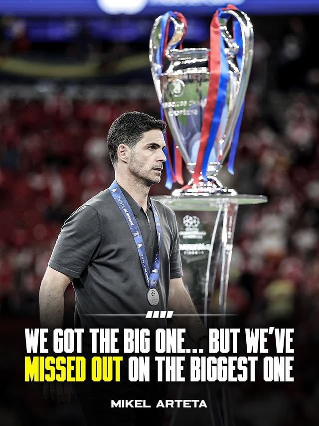 ❤️‍🩹 “I feel 𝐩𝐚𝐢𝐧, 𝐨𝐧𝐥𝐲 𝐩𝐚𝐢𝐧… to lose the trophy on penalties, 𝐧𝐨 𝐨𝐧𝐞 𝐜𝐚𝐧 𝐭𝐚𝐤𝐞 𝐭𝐡𝐚𝐭 𝐩𝐚𝐢𝐧 𝐚𝐰𝐚𝐲 𝐟𝐫𝐨𝐦 𝐲𝐨𝐮” 😞💔“We missed the 𝐁𝐈𝐆𝐆𝐄𝐒𝐓 𝐎𝐍𝐄”, Mikel Arteta said 🏆❌