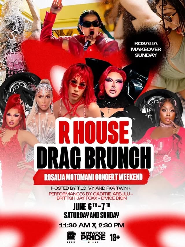 R House transforms into a full MOTOMAMI concert experience all weekend long. 🏍🦋We’re bringing Rosalía’s heaviest hits for both Saturday and Sunday brunch. But this Sunday’s brunch gets the ultimate upgrade with our first-ever live makeover featuring the incredible @enderbenavides. 💇‍♀️🔥It doesn’t stop there! Saturday night shifts gears into our ICONS show, serving pure Hispanic royalty on stage. Hit the link in our bio to book your table before they’re gone! 📲 by @rhousewynwood