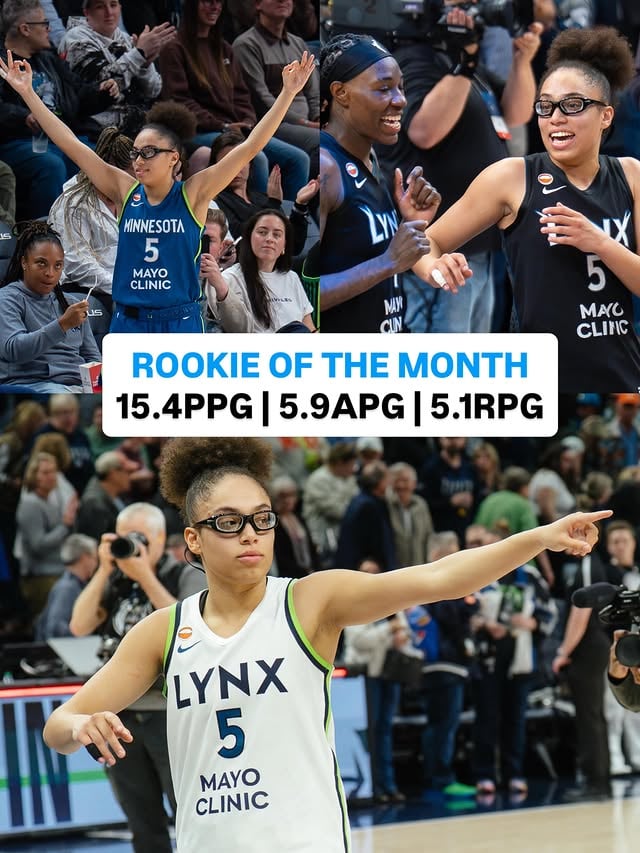 Rookie playing like a vet! Miles is the WNBA rookie of the month for May! @_oliviamiles_ @minnesotalynx by @ballislife