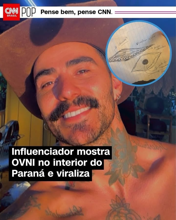 SOBROU ATÉ PRO SPIELBERG 👽🛸

O influenciador Mayk Leão viralizou nas redes sociais após afirmar ter presenciado um suposto OVNI no sítio dele, localizado em Campo Largo, no Paraná.

Conhecido por produzir conteúdo sobre resgate de animais, ele compartilhou vídeos mostrando luzes no céu e relatou acontecimentos que classificou como "inexplicáveis".

 A situação tomou uma nova proporção quando alguns internautas notaram semelhanças dos registros com o novo filme de ficção científica de Steven Spielberg, "Dia D".

👉 Arraste para o lado e entenda o caso.

#CNNPop #MaykLeão #DiaD #StevenSpielberg

📸 @mayk.leao/Reprodução Instagram/Divulgação