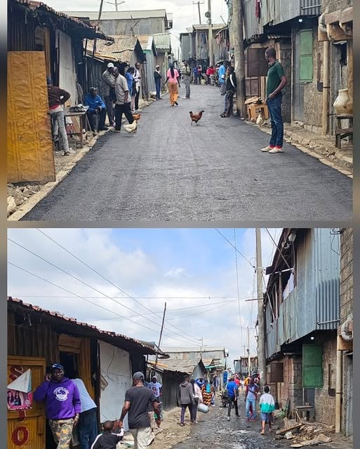 Construction of Uchumi Road and Tarmacking of Access Road from Lunga Lunga Centre to Donholm Village in Viwandani ward. 
#LazimaiWork