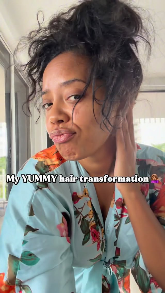 In need of alittle YUMMY hair loving ☺️
@yummyextensions 💕

Raw LAO Lush Curly pressed out and styled.  This is the same hair extensions I wore on my trip to St Lucia. 🌴