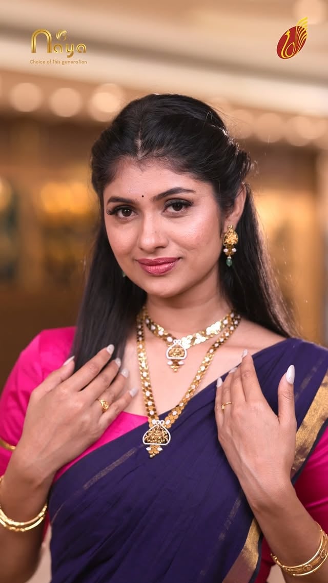 One Jewellery. Two Stunning Looks. For the generation that loves style, versatility, and smart fashion.Discover the all-new **Naya 2-in-1 Collection** — designed to transform with your mood, your moment, and your style. Because today's generation doesn't settle for one look.Contact us: 9585 811 811Email: shop@thangamayil.com#Naya #ChoiceOfThisGeneration #ThangamayilJewellery #2In1Jewellery #NewGenStyle by @ashwathy_agnihothri_
