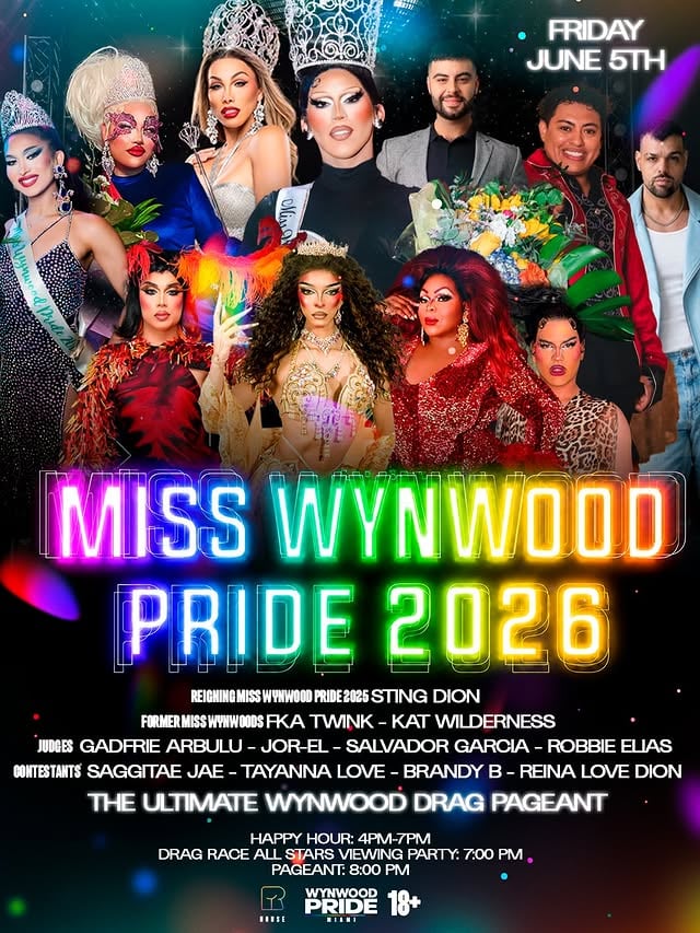 Tonight, R House becomes the epicenter of Pride as we host the Miss Wynwood Pride Gala! 👑🏳️‍🌈In collaboration with @wynwoodpride, we are giving our legendary judges the spotlight they deserve. We are thrilled to welcome this stunning lineup to the panel:▫️Gadfrie Arbulu (@gadfrie)▫️Robbie Elias (@robbieeliasofficial)▫️Salvador Garcia (@salvitatv)▫️Jor-El (@jordashel)Thank you for being part of this incredible night to celebrate the reigning queen of the Pride season. ✨🔥If you’re reading this and still haven't booked your table, move fast! Space is extremely! by @rhousewynwood