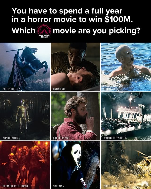 What’s your nightmare come true? #horrormovie #horrorfan by @paramountscares