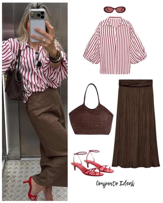 ✨4 Conjuntos Diferentes✨❤️Conjunto 1: @virginiardgcasado Camisa - Ref. 5029/253/094 @zara 27,95€Falda - Ref. 4387/050/700 @zara 25,95€Bolso - Ref. Bolso shopper de piel trenzada @parfois 99,99€Sandalias - Ref. Sandalia tiras cruzadas @mango 35,99€🖤Conjunto 2: @cassandremood Top - Ref. Chaleco en punto bouclé @hm 17,99€Pantalón - Ref. Pantalón fluido puño @sferaofficial 35,99€Bolso - Ref. El Miami @demellierlondon 375,00€🤎Conjunto 3: @cecile_gvch Collar - Ref. Collar corto CALMAMarrón / Dorado @agathaparis120,00€Pantalón - Ref. PANTALONES DE CREPÉ FLUIDO @maliparmiofficial320,00€Bolso - Ref. CESTA DE FLORES @manasainttropez 150,00€Sandalias - Ref. Sandalia piel detalle metálico @mango 39,99€🤍Conjunto 4: @elrincondenagore Vestido - Ref. Vestido camisero cotolino blanco de manga larga y logo Rigby Go @poloclub99,90€Bolso - Ref. Bolso grande hombro efecto piel @mango 39,99€Sandalias - Ref. Sandalia tacón tiras @mango 35,99€#conjunto_ideal #ropainspiracion #modazara #modamango #ropalowcost #lamejormoda #modaycomplementos #inspiracionlook #lookdeldia #lookbook #ropafashion #fashionistas #zaraoutfit #mango #zara by @conjunto_ideal