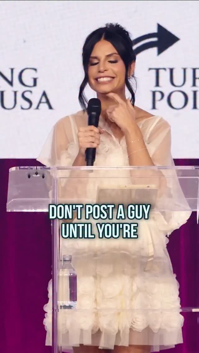 Tip #5 from my speech: don’t post a guy until you’re either ENGAGED or MARRIED! 

Comment ‘POST’ and I’ll DM you my full speech from @turningpointusa’s WLS 💌🔗