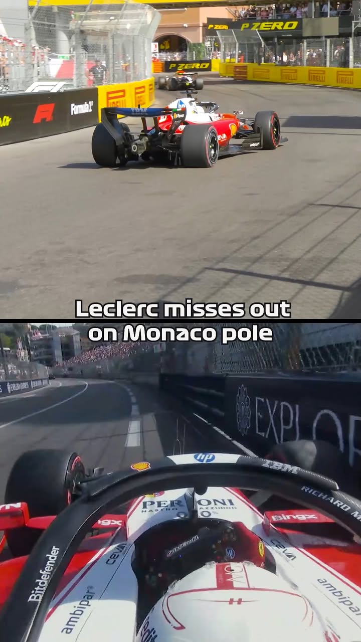 Charles Leclerc had time for one final attempt at pole... but as he pushed to the limit, it all came undone 😖

#F1 #Formula1 #MonacoGP