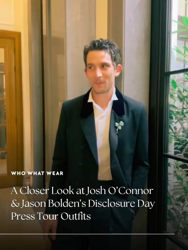@dior! @therow! @loropiana! From Paris to NYC and more, Josh O’Connor and @jasonbolden are booked and busy on the #DisclosureDay press tour. Drop your favorite look below.videos/photos: @jasonbolden, getty images by @whowhatwear