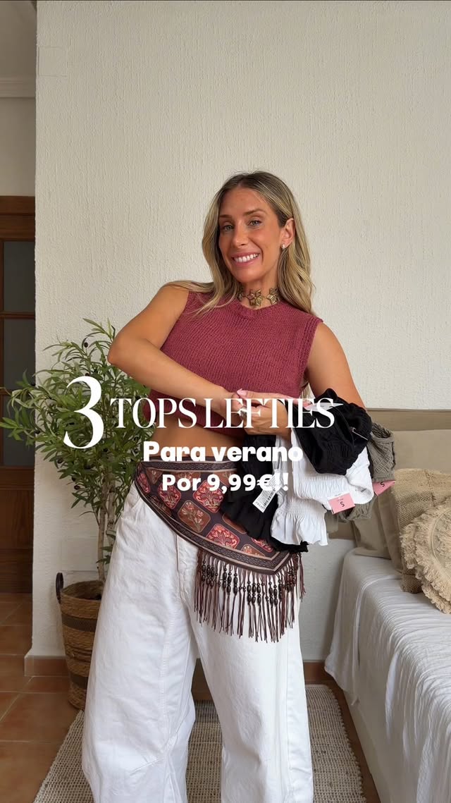 3 Tops de Lefties por 9,99€ que no te vas a quitar este verano ⭐️

Básicos que podrían sustituir perfectamente a la camiseta de tirantes de siempre! 
Son sencillos pero con un toque especial y para mí sientan muyyy bien!🤭

En qué color os gusta más??

#lefties #leftiesrule #zaraoutfits #zarahaul #zaraoutfit