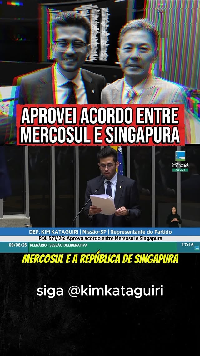 VITÓRIA! Aprovei ACORDO DE LIVRE COMÉRCIO entre MERCOSUL e SINGAPURA!

O PDL 571/26, de minha relatoria, foi aprovado com unanimidade.