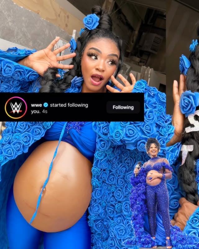 Imagine being me ( a proud doer of the most … ) and seeing Bianca Belair bounce down the #wrestlemania42 ramp gleefully , step into the ring after a concerning haitus - in an iconic blue  floral overcoat similar to the one she wore before in red ( I did that one too ) only to announce with tears in her eyes that she was bringing life into the world becoming a mother and effectively creating wrestling royalty with her husband who is also an ultra talented elite athlete - I said to myself !!! That’s my next one !!! Referring to my cosplay - apparently I’m addicting to pulling off my best versions. Of characters I love and that is not exclusive to fictional characters but even actual humans who touch me , inspire me , move the culture , excite my creativity , make me feel seen, reflect something in me , naturally solicit my admiration or just look fucking cool …

But no character or person I have done has been more well received than my Bianca Belair cosplay and I do a sh!t ton of cosplay - sometimes just for the challenge …

I have my favorites , some are better than others but nothing has made me more nervous than this one …

I was like she might hate it she might feel offended maybe she won’t see my humor and homage as such - I was hoping she would take me or worse have the WWE ban me or something…

I’m silly , I like my cosplay to be innovative , fun, well executed , intentional , but joyful … if I don’t enjoy it , it feels like a waste of time energy and money - 3 things I can’t get back - imagine spending all these hour only to harm someone u wanted to impress 

Thankfully she could laugh and that means everything - say what yall want but Bianca Belair  got a chuckle - that’s all I could ask for

See my Patreon for more pics bts & footage of the royal rumble that @remarkable_wrestling held the @bkcomiccon 

2 years ago I hit to be in my first match ever at the Brooklyn comic con and it’s opened many doors for me since - make sure u follow everyone

Especially ESPECIALLY @chrisatthecon who took these Flix and I love em  and I got some videos for yall too 💎 #loversonly

Btw WWE did not follow me … YET!
I’m manifesting 😉 #biancabelaircosplay #wrestlingcosplay