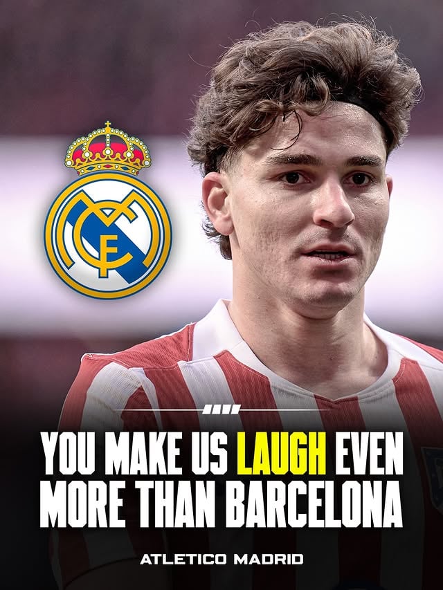 🚨 𝐀𝐓𝐋𝐄𝐓𝐈𝐂𝐎 𝐆𝐎 𝑨𝑳𝑳 𝑰𝑵 𝐀𝐆𝐀𝐈𝐍𝐒𝐓 𝐑𝐄𝐀𝐋 🔥

Two more messages on Atléti official accounts after €150m club record bid for Julián Álvarez turned down this evening ⤵️

“You make us 𝐋𝐀𝐔𝐆𝐇 even 𝐌𝐎𝐑𝐄 than 𝐁𝐀𝐑𝐂𝐄𝐋𝐎𝐍𝐀” 😱

“Let’s see if you 𝐒𝐓𝐎𝐏 𝐒𝐓𝐄𝐀𝐋𝐈𝐍𝐆 our Academy players” 🧨