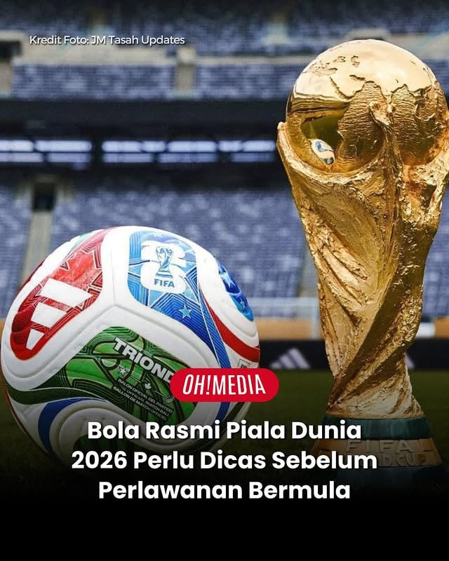 Bola rasmi bagi Piala Dunia 2026 hadir dengan teknologi yang belum pernah digunakan secara meluas sebelum ini. Selain dilengkapi sensor untuk membantu sistem VAR dan mengesan kedudukan bola dengan lebih tepat, bola tersebut juga memerlukan kuasa bateri bagi membolehkan semua sistem elektronik berfungsi sepanjang perlawanan.#ohmedia #ohbola #worldcup #ej by @ohmedia