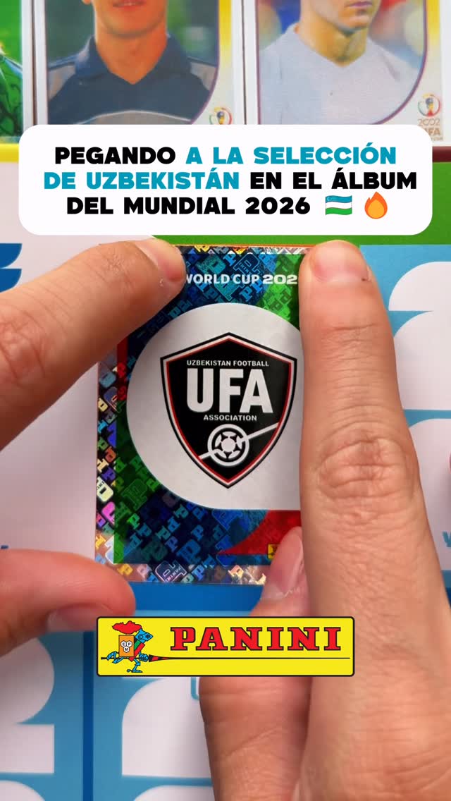 Pegando a la Selección de Uzbekistán en el álbum del Mundial 2026 🇺🇿🔥Hoy toca llenar una selección que llega con mucha ilusión y ganas de hacer historia.Cromo por cromo, Uzbekistán empieza a tomar forma en esta colección.¿Quién crees que no puede faltar en esta página?Déjame en los comentarios qué selección quieres que pegue después.#AlbumMundial2026 #Mundial2026 #PaniniMundial #AbdukodirKhusanov #SeleccionUzbekistan by @davepautac