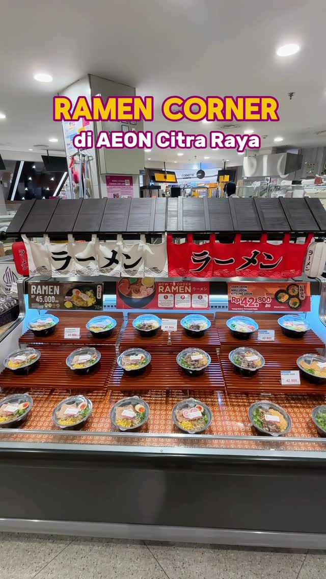 Hi, AEON Friends! Hidden gem alert di AEON CitraRaya 👀🍜Ramen Corner yang cuma ada di sini!Mau ramen atau udon? Tinggal pilih, ambil dan bayar di kasir.Terus tentuin kuah favorit kamu di area ‘Pick up Ramen’:Khusus Ramen ada 4 pilihan : ✨ Tori Paitan, Miso, Shoyu, ShioMakan ramen praktis, simple dan bisa mix & match sesuai mood kamu hari ini 😋Hangat, gurih, dan wajib dicoba!📍RAMEN Corner - AEON CitraRaya (Mal Ciputra Tangerang, Lantai LG)#AEON #AEONIndonesia #Ramen #RamenTangerang #kulinertangerang by @malciputratangerang