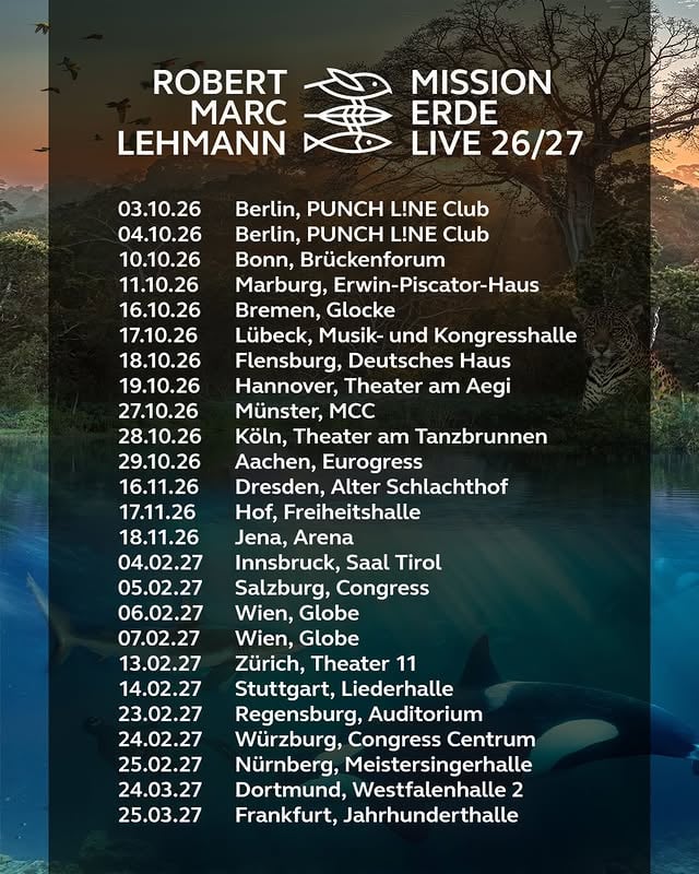 Meine neuen Live-Tour-Termine sind endlich online🔥

Tickets findet ihr unter "LiveTour" bei mir im Shop!

https://missionerde.shop

Wir sehen uns in der Show oder n bisl persönlicher beim Meet&Greet davor🫶Ich freue mich auf euch❤️

🫍🫍🫍

#missionerde #livetour #fckzoosandaquariums #show
#liveshow