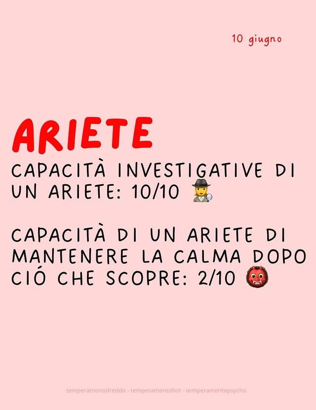 ✨ TEMPEROSCOPO ✨
chi meglio di noi si può cimentare nell’immedesimarsi nel mood dei segni zodiacali⭐️

@temperamentofreddo @temperamentohot @temperamentopsycho 

♈︎ ♉︎ ♊︎ ♋︎ ♌︎ ♍︎ ♎︎ ♏︎ ♐︎ ♑︎ ♒︎ ♓︎