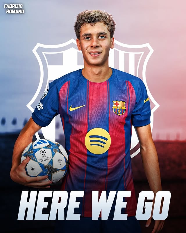 🚨 𝐇𝐄𝐑𝐄 𝐖𝐄 𝐆𝐎! Barcelona activate buy option clause to sign Egyptian talent Hamza Abdelkarim 🔵🔴🇪🇬

After loan deal agreed in January with Al Ahly, Barça want to keep Hamza and trigger €1.5m plus add-ons buy clause 🫱🏻‍🫲🏼

𝐅𝐮𝐭𝐮𝐫𝐞. ✨